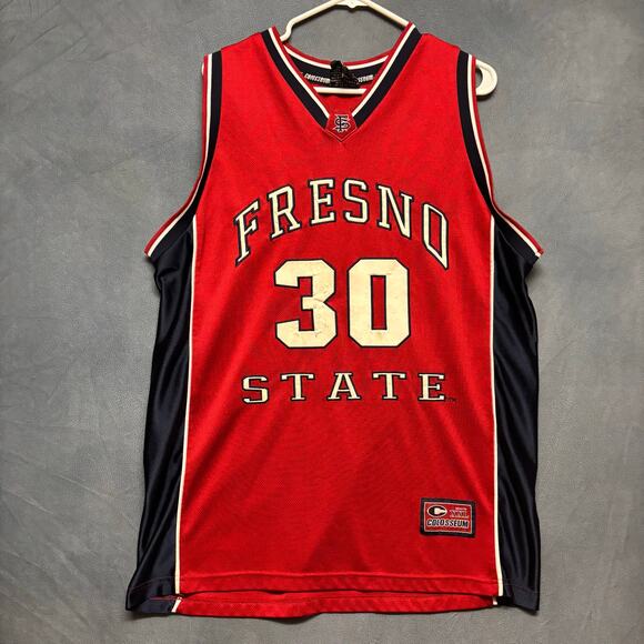 Vintage Fresno State Basketball Jersey Stitched D1 NCAA Mens Large Colloseum #30 - Picture 1 of 12